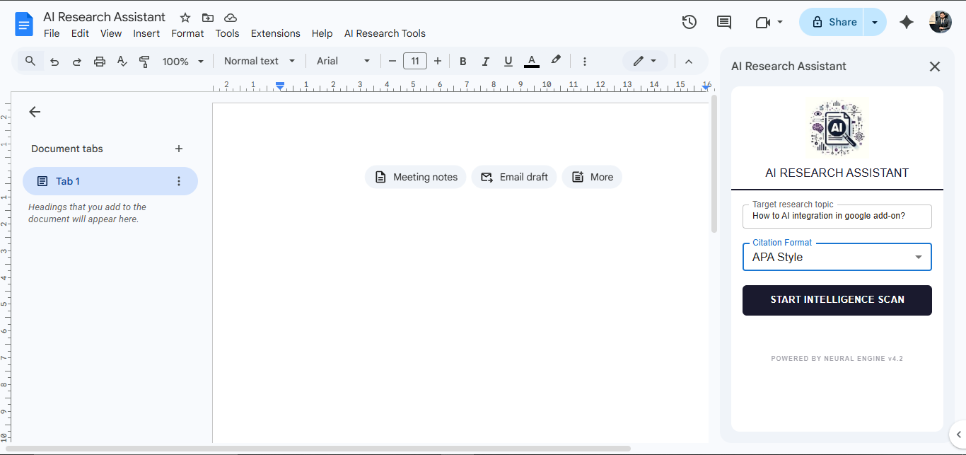 Google Docs Add-in