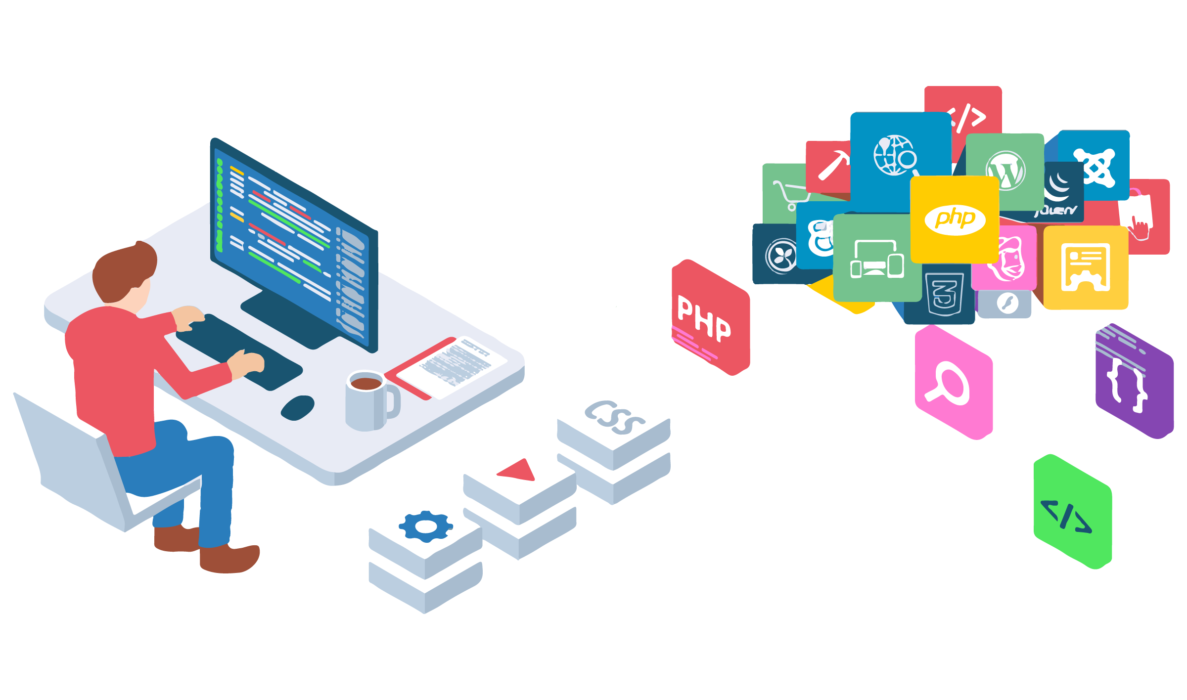Cross-platform web technologies illustration